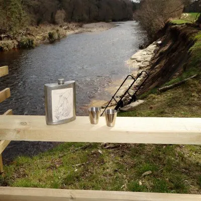 A wee dram by the river Findhorn! 
