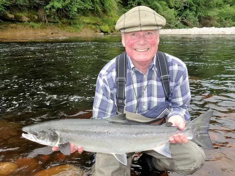 Fresh summer salmon caught at Soldiers Hole, Altyre Estate
