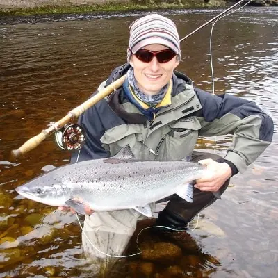 Happy Man and Spring salmon from Altyre Estate, River Findhorn