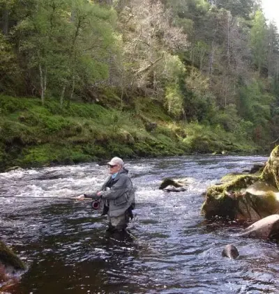 Guided salmon fishing in Scotland